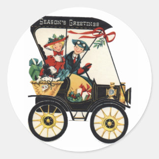 KRW Vintage Auto Seizoenen Groeten Sticker