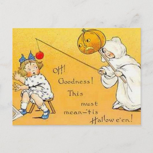 KRW Vintage Halloween Kinderen Briefkaart (Voorkant)