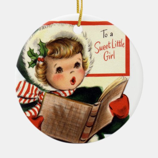 KRW voor een mooie kleine meisjesversiering Keramisch Ornament (Voorkant)