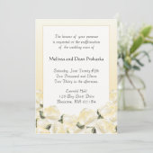 KRW White Rose Custom Vow Renewal Invitation Kaart (Staand voorkant)