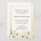 KRW White Rose Custom Vow Renewal Invitation Kaart (Voorkant / Achterkant)