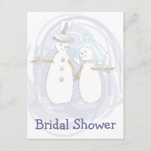 KRW Winter Snowmen Custom Shower Uitnodiging Briefkaart