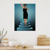 KRW zet de Ritz Deco Flapper aan Poster (Keuken)