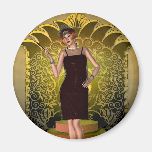 KRW zet de Ritz Deco Flapper II aan Magneet (Voorkant)