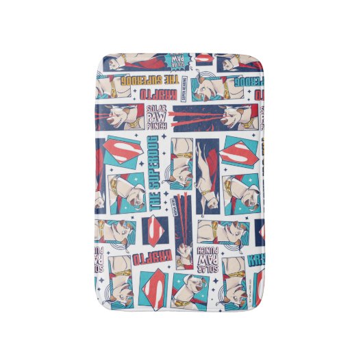 Krypto Comic Panel Pattern Badmat (Voorkant Verticaal)