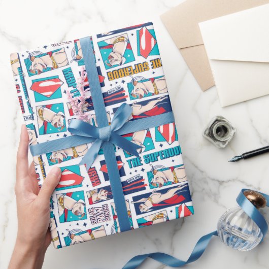 Krypto Comic Panel Pattern Cadeaupapier (Geschenken)