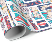 Krypto Comic Panel Pattern Cadeaupapier (Rol Hoek)