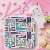 Krypto Comic Panel Pattern Papieren Bordje (Feest)