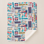 Krypto Comic Panel Pattern Sherpa Deken (Voorkant)