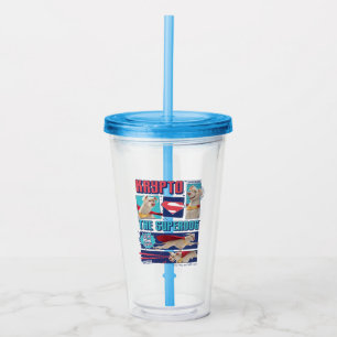 Krypto de Super-Dog Comic Panels Acryl Drinkbeker