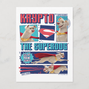 Krypto de Super-Dog Comic Panels Briefkaart