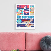 Krypto de Super-Dog Comic Panels Canvas Afdruk (Insitu (Woonkamer))