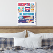 Krypto de Super-Dog Comic Panels Canvas Afdruk (Insitu (Slaapkamer))
