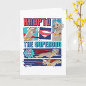 Krypto de Super-Dog Comic Panels Kaart (Gele Bloem)