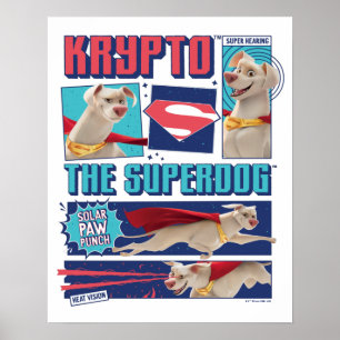 Krypto de Super-Dog Comic Panels Poster