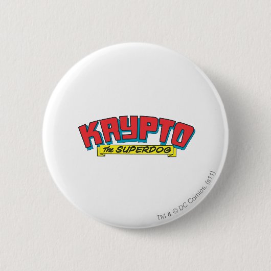 Krypto de superhond ronde button 5,7 cm (Voorkant)