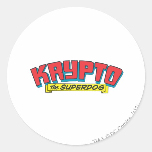 Krypto de superhond ronde sticker (Voorkant)