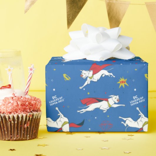 Krypto Flying Pattern Cadeaupapier (Verjaardagsfeest)