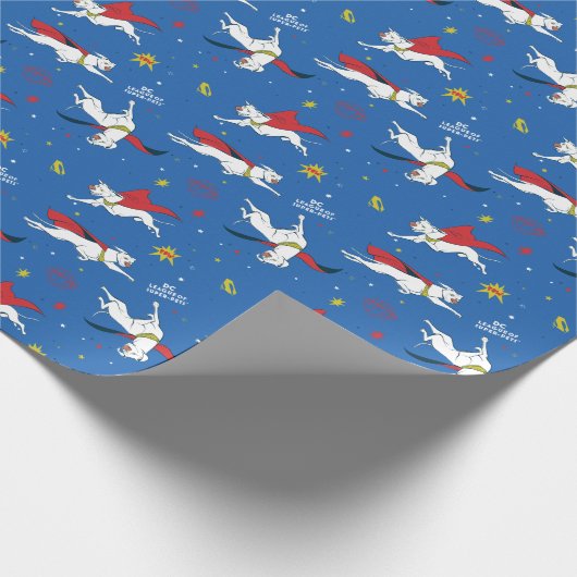 Krypto Flying Pattern Cadeaupapier (Hoek)