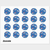Krypto Flying Pattern Ronde Sticker (Vel)