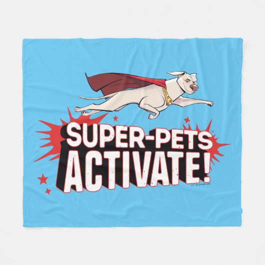 Krypto: Super-Pets activeren! Fleece Deken (Voorkant (Horizontaal))