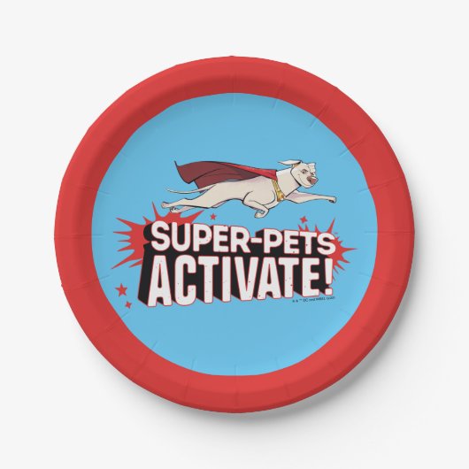 Krypto: Super-Pets activeren! Papieren Bordje (Voorkant)