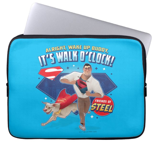 Krypto & Superman - Het is Walk O'Clock! Laptop Sleeve (Voorkant)