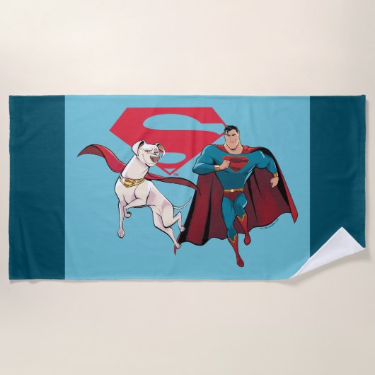 Krypto & Superman Strandlaken (Voorkant)