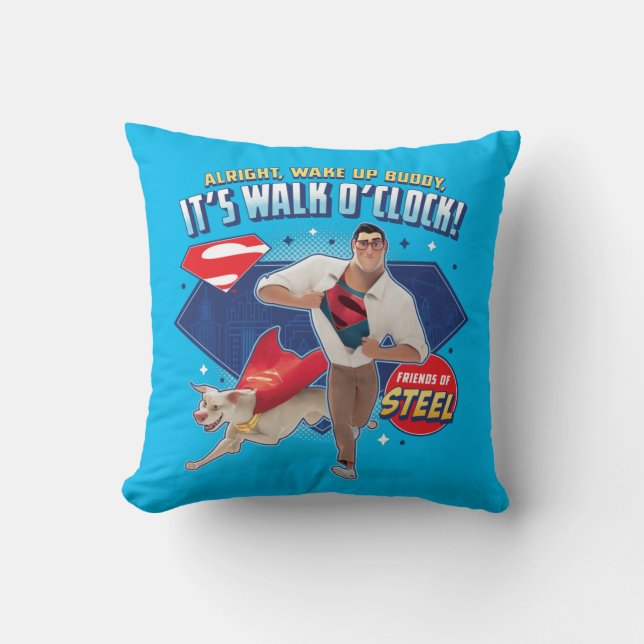 Krypto & Superman - Tijd om te wandelen! Kussen (Voorkant)