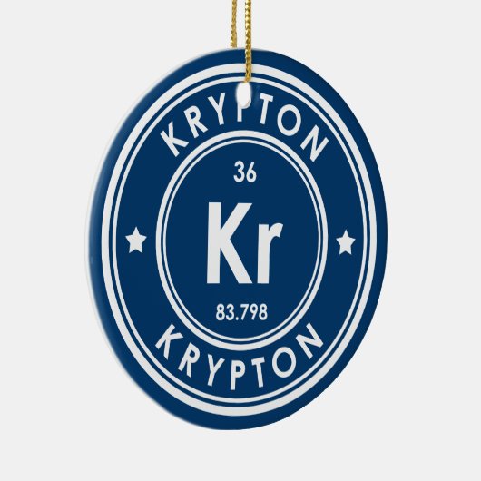 Krypton Element Blue Ceramic Ornement (Droite)