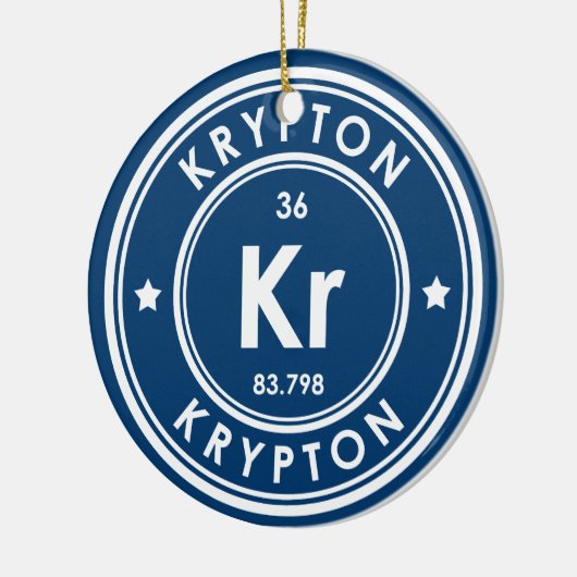 Krypton Element Blue Ceramic Ornement (Gauche)