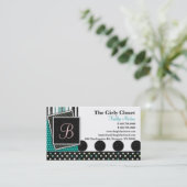 Krystal Chic Cartes de visite Turquoises (Debout devant)