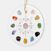 *~* Krystal Energy Gemstone Chakra Keramisch Ornament (Links)