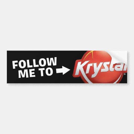 Krystal Volg me Bumpersticker (Voorkant)