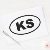 KS Kansas Ovale Sticker (Envelop)