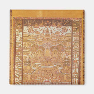 Kshitigarbha, rechter in de hel, uit Dunhuang Magneet