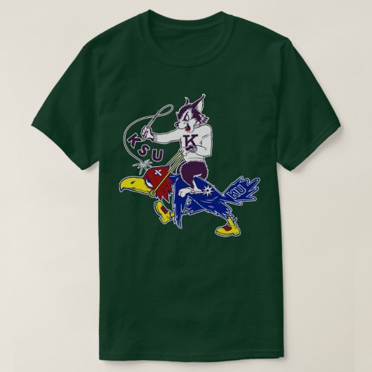 KState Wildcat vs KU Jayhawk T-shirt (Design voorkant)