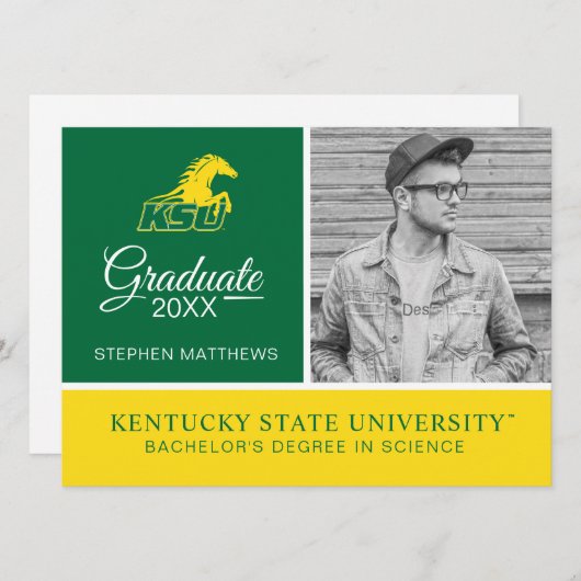 KSU Kentucky State University afgestudeerd Kaart (Voorkant / Achterkant)