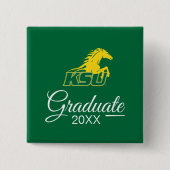 KSU Kentucky State University Afstuderen Vierkante Button 5,1 Cm (Voorkant)