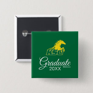 KSU Kentucky State University Afstuderen Vierkante Button 5,1 Cm