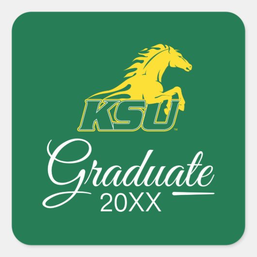 KSU Kentucky State University Afstuderen Vierkante Sticker (Voorkant)