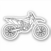 KTM Motocross line art Sticker (Voorkant)
