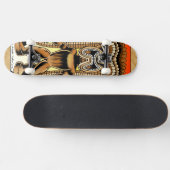 Ku, Hawaiian Tiki God Skateboard (Horizontaal)