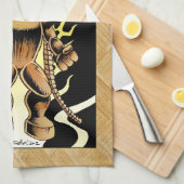 Ku, Hawaiian Tiki God Theedoek (Quarter Fold)