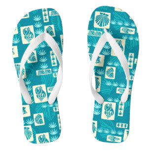 Kua Bay Hawaiaanse onderwater schelpen - Teal Teenslippers