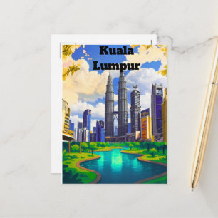 Kuala Lumpur ansichtkaart, gepersonaliseerde ansic Feestdagenkaart