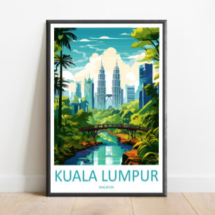 Kuala Lumpur décoration murale d'impression de voy