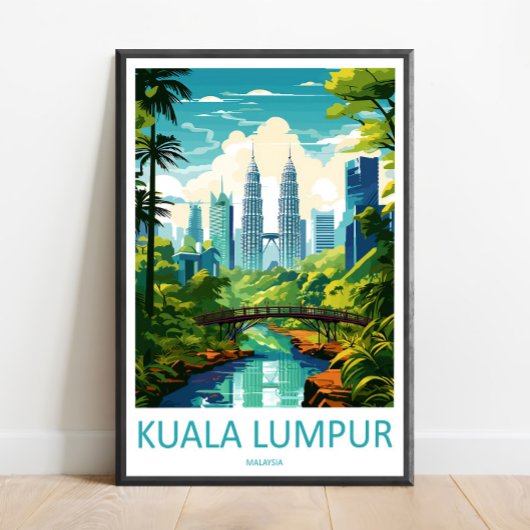 Kuala Lumpur décoration murale d'impression de voy