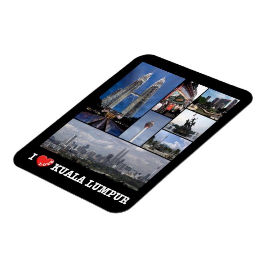 Kuala Lumpur - I Love - Malaysia - Magnet (Côté Gauche)