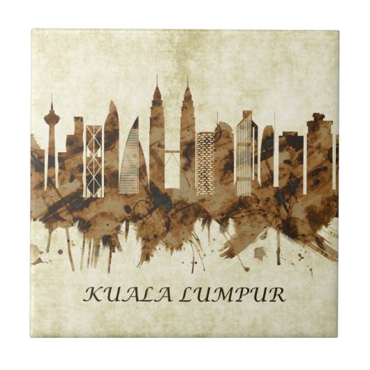 Kuala Lumpur Maleisië Cityscape Tegeltje (Voorkant)